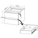 Ver imagem 4 de Mesa para Escritório em L Diretor em Tamburato com com Chave 2 Gavetas Nogal e Preto Artany