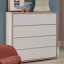 Ver imagem 1 de Cômoda Infantil Sol e Mar com 4 Gavetas - Branco/Treviso
