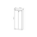 Ver imagem 4 de Armário de Escritório Me4151 2 Portas C/ Chave Amêndoa - Tecno Mobili