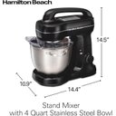 Ver imagem 7 de Hamilton Beach Stand Mixer, 4 Qt, 7 Velocidades, 300w, Preto