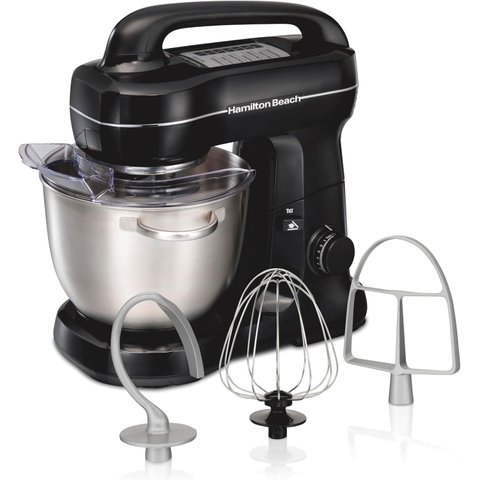 Hamilton Beach Stand Mixer, 4 Qt, 7 Velocidades, 300w, Preto