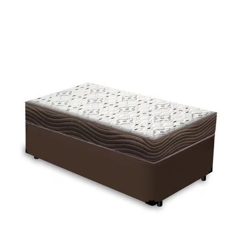 Cama Base Box Solteiro Marrom Colchão Iso 150 D45 - Ortobom