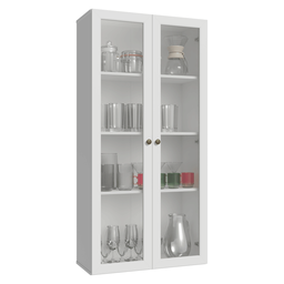 Cristaleira Suspensa 70 Cm 2 Portas de Vidro Vik Madesa - 4