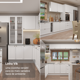Cristaleira Suspensa 70 Cm 2 Portas de Vidro Vik Madesa - 8