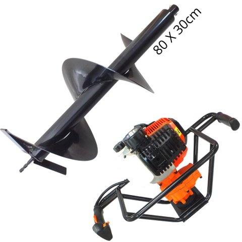Perfurador de Solo Vulcan VPS520 Broca 80x30cm Com Pino Trava Ideal Para Todos os Tipos de Terrenos