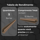 Ver imagem 6 de Kit 5 Barras Perfil Pvc 2 Metros Acabamento para Painel Ripado Slim