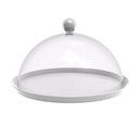 Ver imagem 1 de Porta Bolo Bubble Crippa 25 Cm de Diametro com Base Resistente e Cúpula Transparente -branca