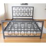 Cama Casal Robusta Aço Ferro Tamanho Padrão 138cmx188cm Cor Preto Estilo Industrial Ca-05 - 4