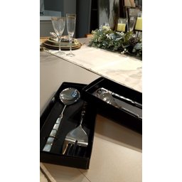 Conjunto para Salada em Inox e Madreperola Colher e Garfo - 1