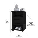 Ver imagem 3 de Mesa de Cabeceira Cielo Cor:preto - Mizza Decor