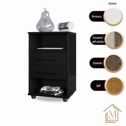 Mesa de Cabeceira Cielo Cor:preto - Mizza Decor - 5