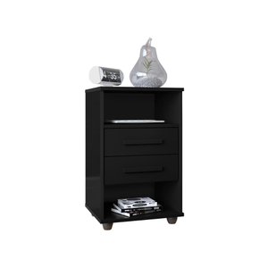 Mesa de Cabeceira Cielo Cor:preto - Mizza Decor