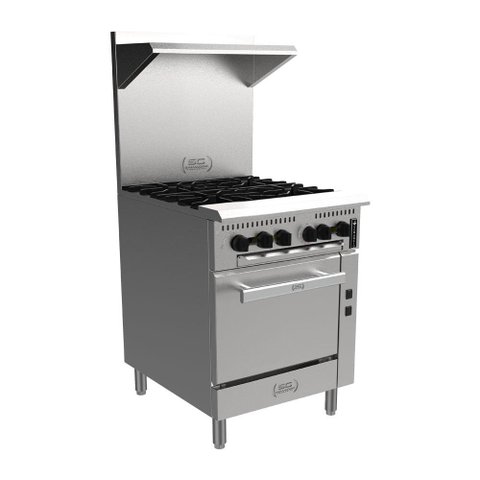 Fogão Profissional Industrial a Gás com Forno Prime Inox 4 Bocas Standard PFI04G-ST - Venâncio