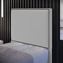 Ver imagem 2 de Cabeceira Box Solteiro Com Tachas 100 cm Vicenza L02 Bouclê Cinza - Lyam Decor