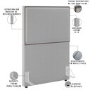 Ver imagem 3 de Cabeceira Box Solteiro Com Tachas 100 cm Vicenza L02 Bouclê Cinza - Lyam Decor