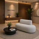 Ver imagem 3 de Sofá Fit 120cm 2 Lugares Moderno Sala Consultório:Cinza/Bouclé
