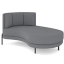 Ver imagem 1 de Chaise Longue Divã 164cm Braço Direito Logus D06 Bouclê Cinza - Mpozenato