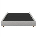 Ver imagem 4 de Cama Queen Japonesa Pés Madeira 174cm Firenze Bouclé Cinza Claro - Nexta Casa