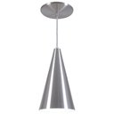 Ver imagem 1 de Pendente Cone Luminária Lustre Alumínio Prata