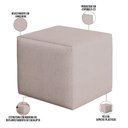 Ver imagem 6 de Poltrona de Amamentação com Balanço e Puff Ravena W01 Linho Bege - Lyam Decor
