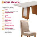 Ver imagem 7 de Mesa de Jantar Carolina 180cm Tampo MDF Vidro Canto Copo com 6 Cadeiras Carolina