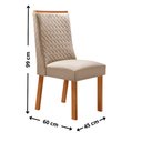 Ver imagem 4 de Mesa de Jantar Carolina 180cm Tampo MDF Vidro Canto Copo com 6 Cadeiras Carolina