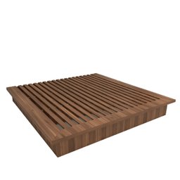 Cama King Size Sob Medida em Madeira MDF Para Quarto:Nogueira Cadiz - 1