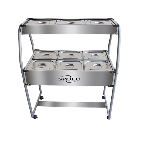 Buffet Combinado 6 Cubas Quentes 3 Cubas Frias 127V Spolu