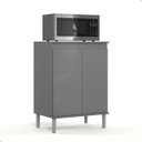 Ver imagem 1 de Balcão de Cozinha para Microondas Forno Fruteira - Mod.3001 Cor:cinza
