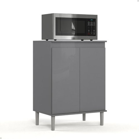 Balcão de Cozinha para Microondas Forno Fruteira - Mod.3001 Cor:cinza