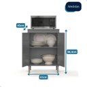 Ver imagem 7 de Balcão de Cozinha para Microondas Forno Fruteira - Mod.3001 Cor:cinza