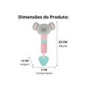 Ver mais imagens de Mordedor com Chocalho Buzininha Buba Coala Rosa Brinquedos para Bebê Pelúcia