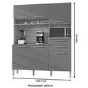 Ver imagem 4 de Cozinha Compacta Montesa 6 Portas 2 Gavetas Freijó/soft - Kits Paraná