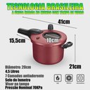 Ver imagem 7 de Panela de Pressão Antiaderente com Visor 4.5 L Mta Cereja