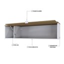 Ver imagem 5 de Armário Aéreo com Nicho e Porta Basculante 35x135x35cm Wlnp135 com Vermont Oak