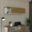 Ver imagem 2 de Armário Aéreo com Nicho e Porta Basculante 35x135x35cm Wlnp135 com Vermont Oak