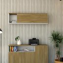 Ver imagem 4 de Armário Aéreo com Nicho e Porta Basculante 35x135x35cm Wlnp135 com Vermont Oak