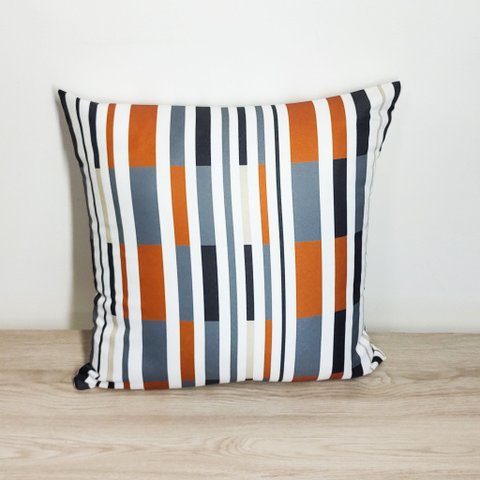Capa de Almofada Neo Listrado Terracota 45x45