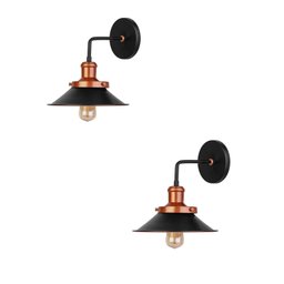 Kit C/ 2 Arandelas Estilo Industrial Vintage Preto-cobre - 1