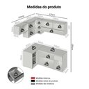 Ver imagem 3 de Armário de Cozinha Completa de Canto Suspenso 325cm Nice Madesa 01 Cinza