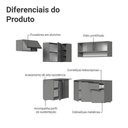 Ver imagem 4 de Armário de Cozinha Completa de Canto Suspenso 325cm Nice Madesa 01 Cinza