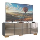 Ver imagem 1 de Rack Tv até 50 Polegadas com Espelhos 4 Portas Multimóveis Mp1083 Grafite/natural