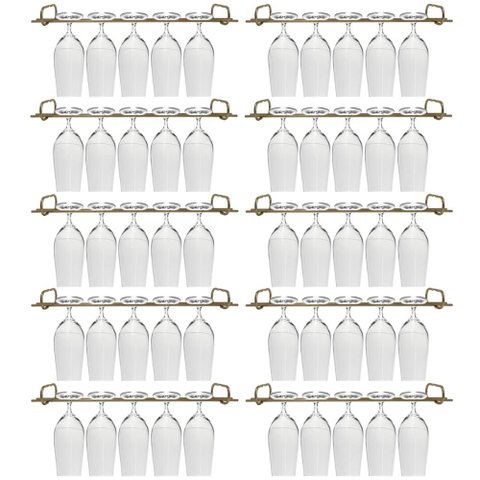 Conjunto 10 Organizadores Taças 42cm Retos Dourado