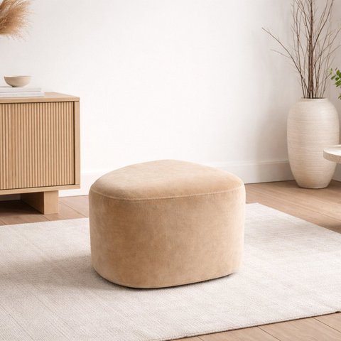 Puff Orgânico 80CMX42CM Veludo Ana