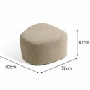 Ver imagem 3 de Puff Orgânico 80CMX42CM Veludo Ana