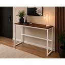 Ver imagem 5 de Mesa Jantar Aparador Bancada Alta Industrial 190x80cm Tampo Vermelho Pés Branco