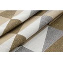 Ver imagem 5 de Kit Tapetes e Passadeira De Cozinha 3 Peças Antiderrapante Ladrilhos Caramelo e Cru