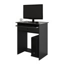 Ver imagem 1 de Escrivaninha EJ Móveis Mesa de computador prática com gaveta:Black
