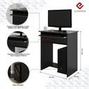 Ver imagem 3 de Escrivaninha EJ Móveis Mesa de computador prática com gaveta:Black