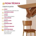 Ver imagem 6 de Conjunto de Jantar Venus 8 Lugares Tampo MDF Cadeiras Estofadas Imbuia 220cm Moderna